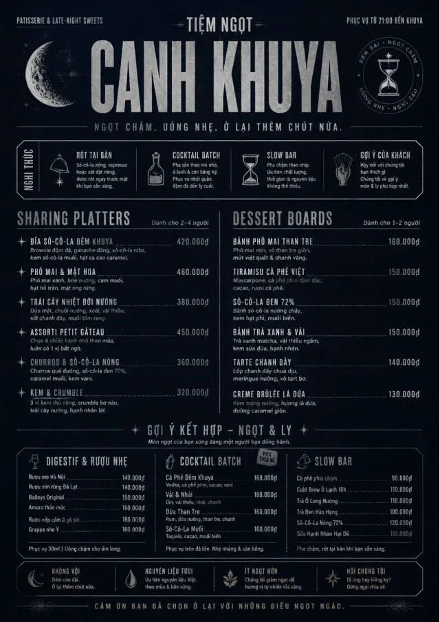 Midnight Sweets dessert-menu menu template preview