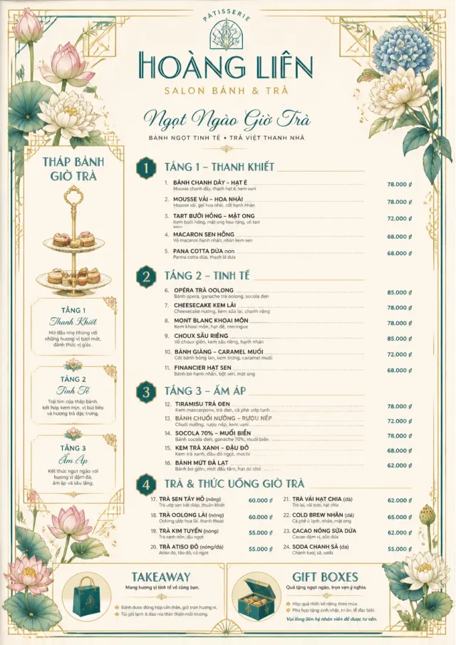 Afternoon Tea Sweets dessert-menu menu template preview