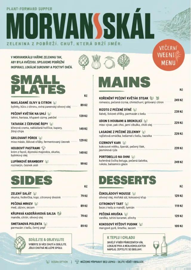 Plant-Forward Supper dinner-menu menu template preview