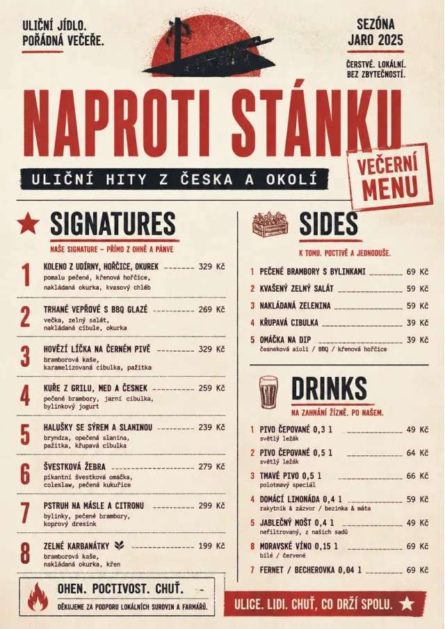 Street Stall Flyer dinner-menu menu template preview