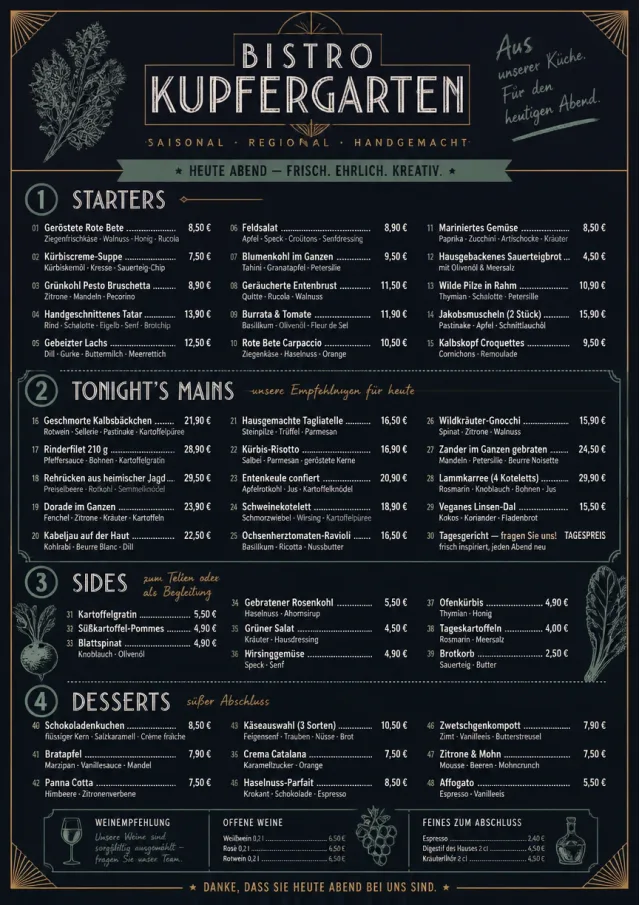 Chef Bistro Specials dinner-menu menu template preview