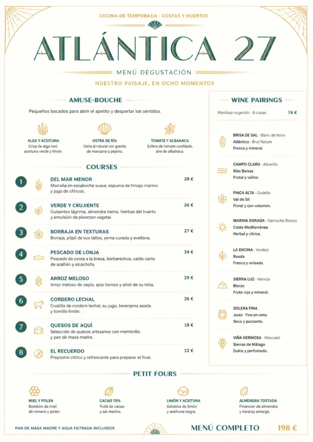 Modern Tasting Menu dinner-menu menu template preview