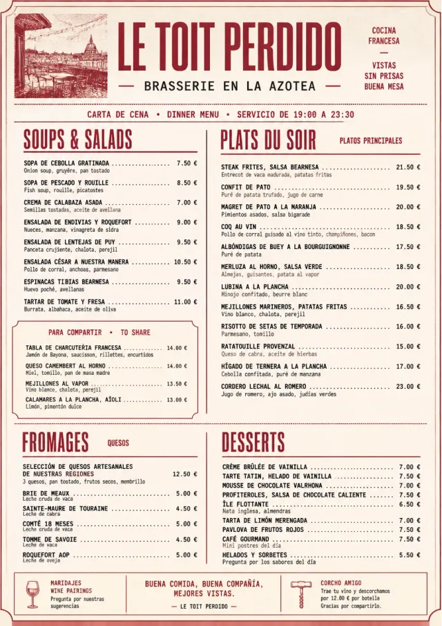 Brasserie Dinner dinner-menu menu template preview