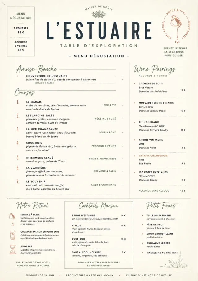 Modern Tasting Menu dinner-menu menu template preview