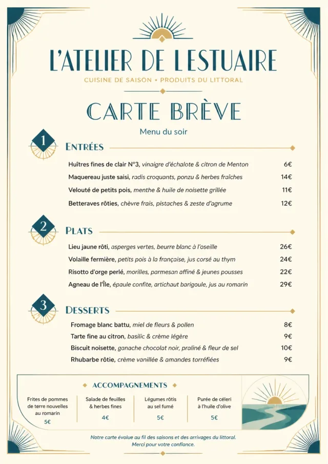 Chef Carte Brève dinner-menu menu template preview