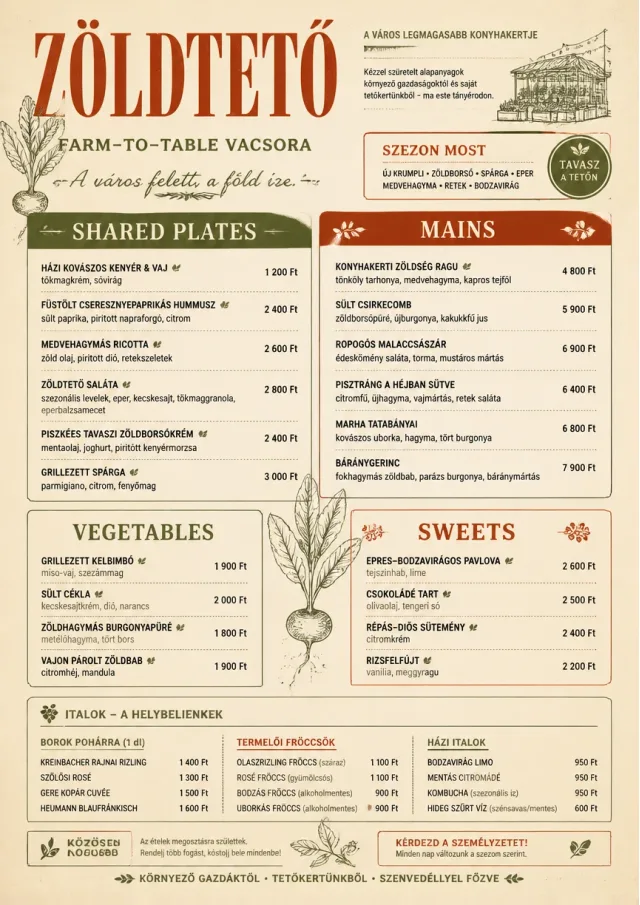 Farm-to-Table Supper dinner-menu menu template preview