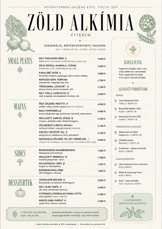 Plant-Forward Supper dinner-menu menu template preview