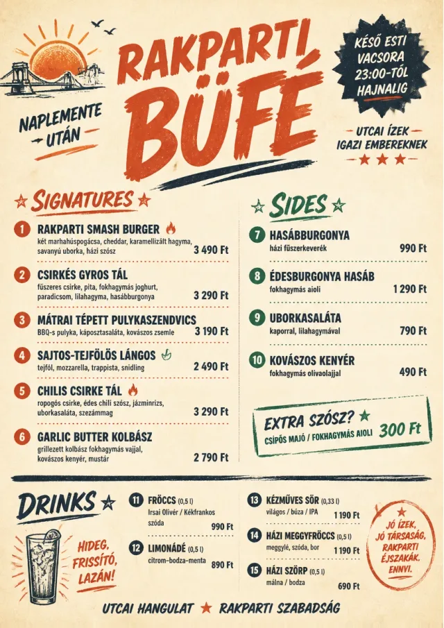 Street Stall Flyer dinner-menu menu template preview