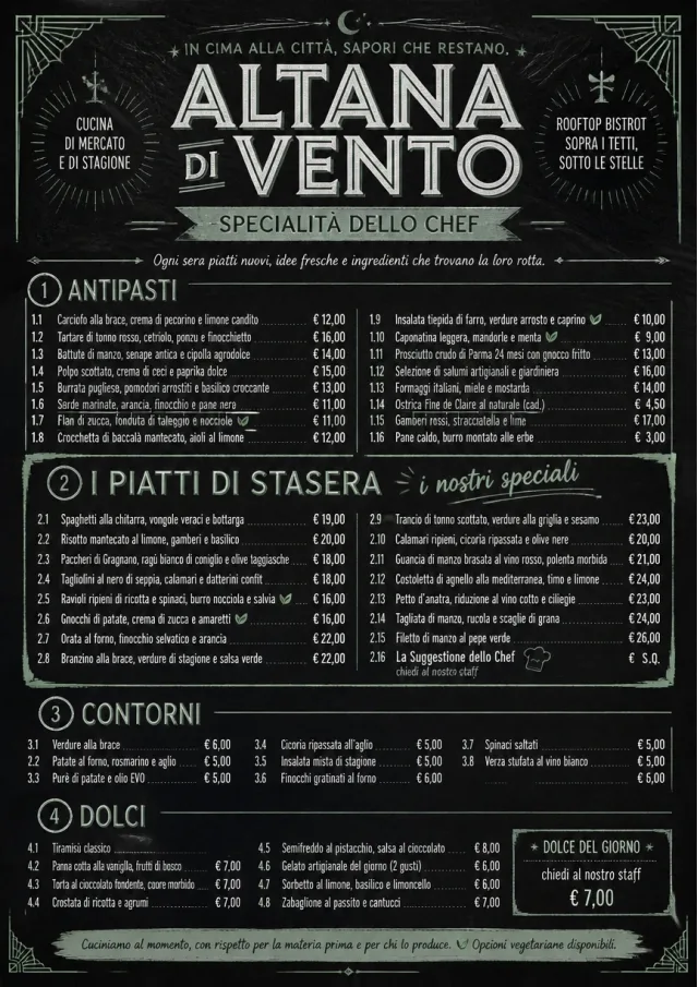 Chef Bistro Specials dinner-menu menu template preview