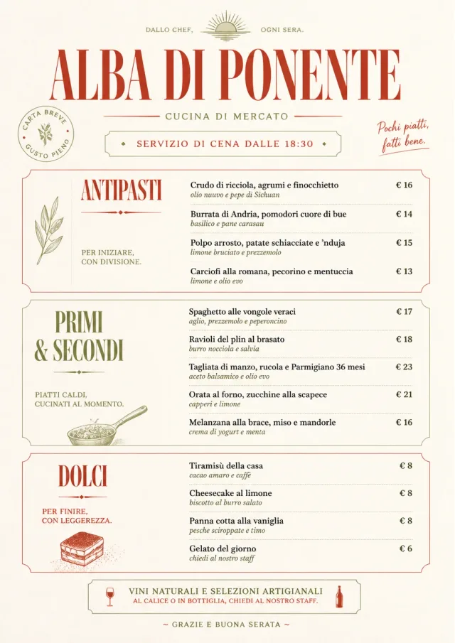 Chef Carte Brève dinner-menu menu template preview