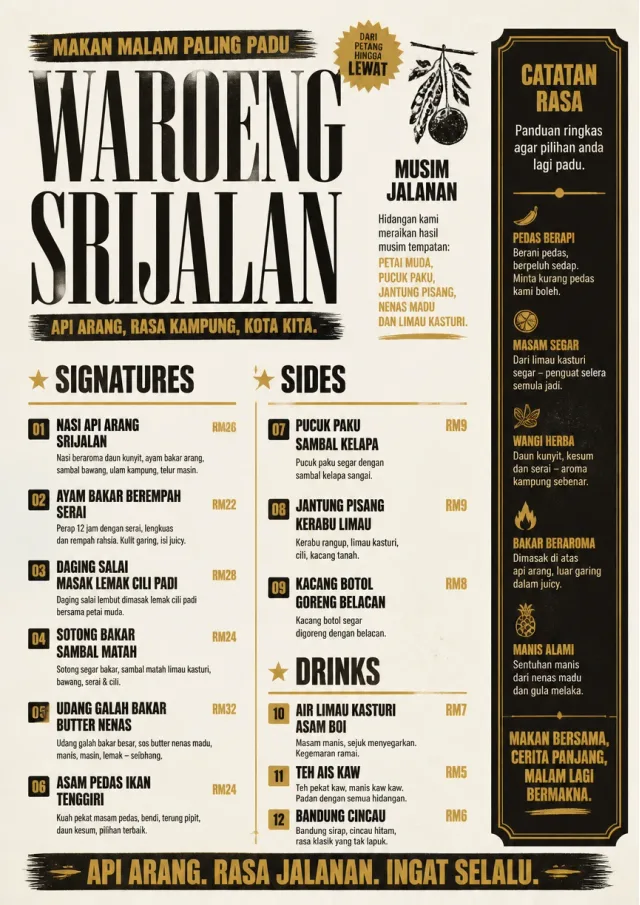 Street Stall Flyer dinner-menu menu template preview