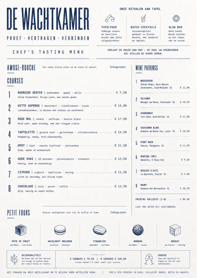 Modern Tasting Menu dinner-menu menu template preview