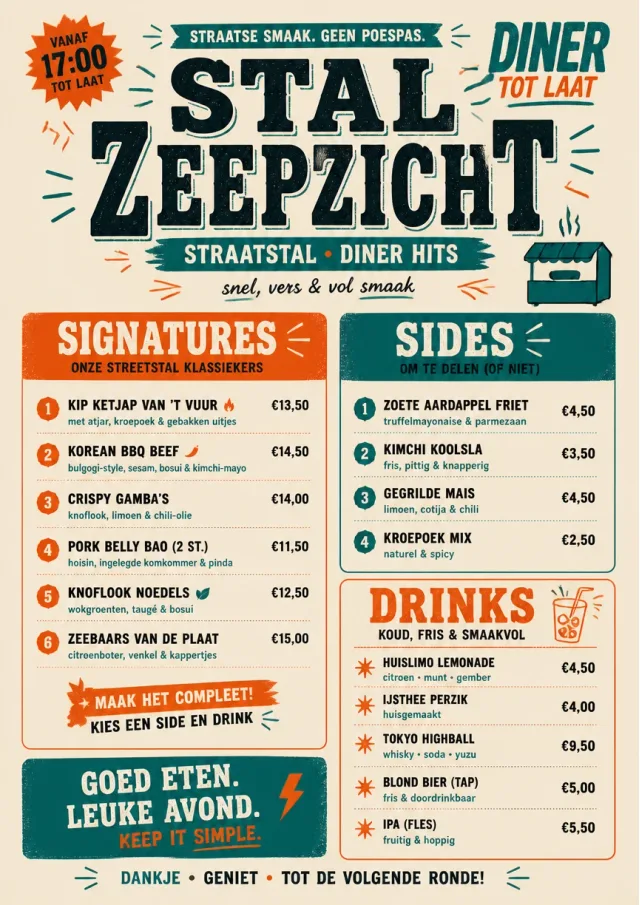 Street Stall Flyer dinner-menu menu template preview