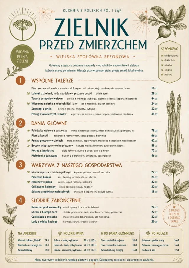 Farm-to-Table Supper dinner-menu menu template preview