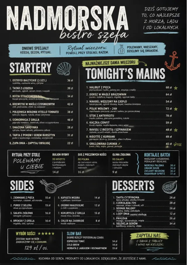 Chef Bistro Specials dinner-menu menu template preview