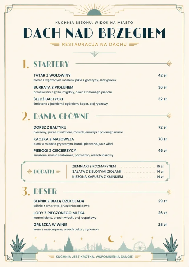 Chef Carte Brève dinner-menu menu template preview