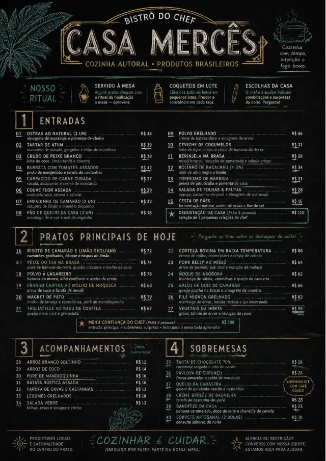 Chef Bistro Specials dinner-menu menu template preview