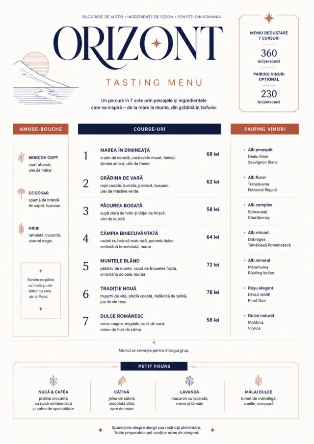 Modern Tasting Menu dinner-menu menu template preview