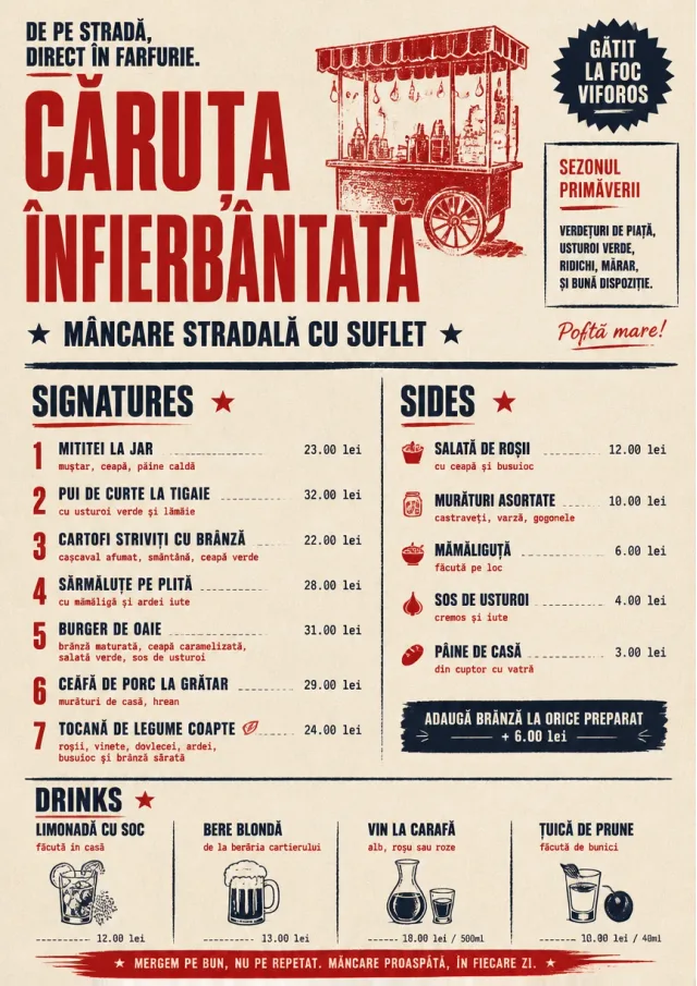 Street Stall Flyer dinner-menu menu template preview