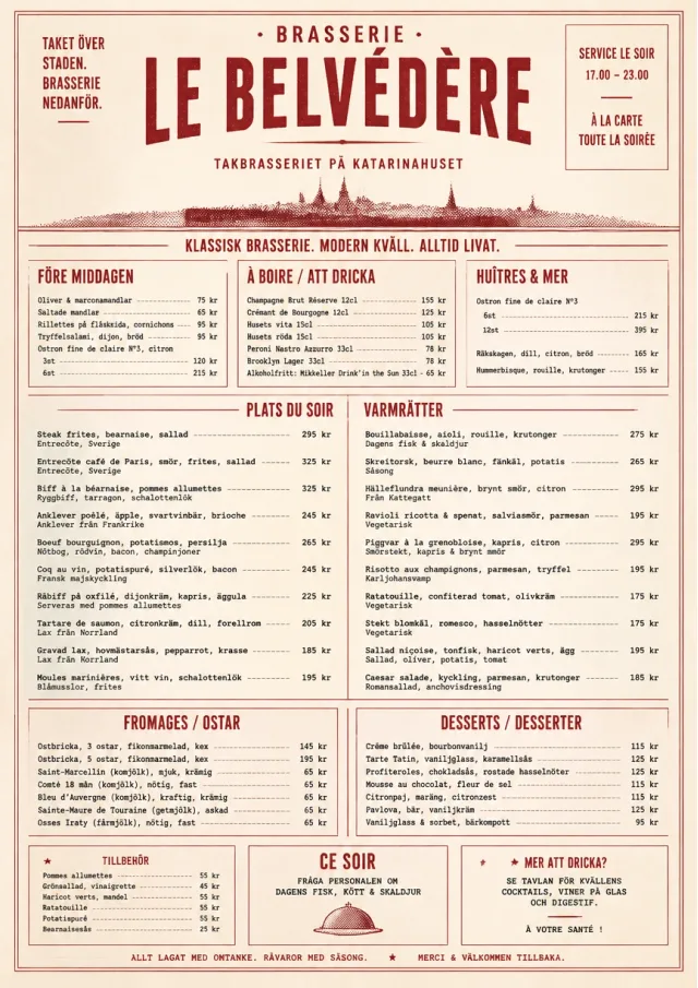 Brasserie Dinner dinner-menu menu template preview