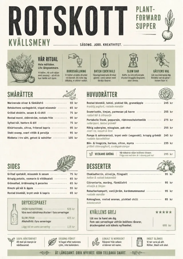 Plant-Forward Supper dinner-menu menu template preview