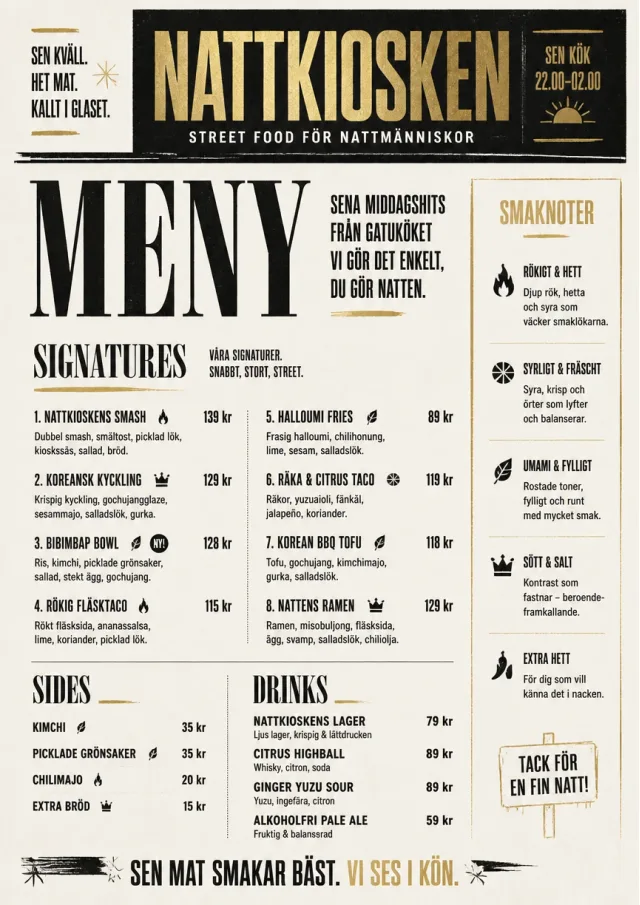 Street Stall Flyer dinner-menu menu template preview