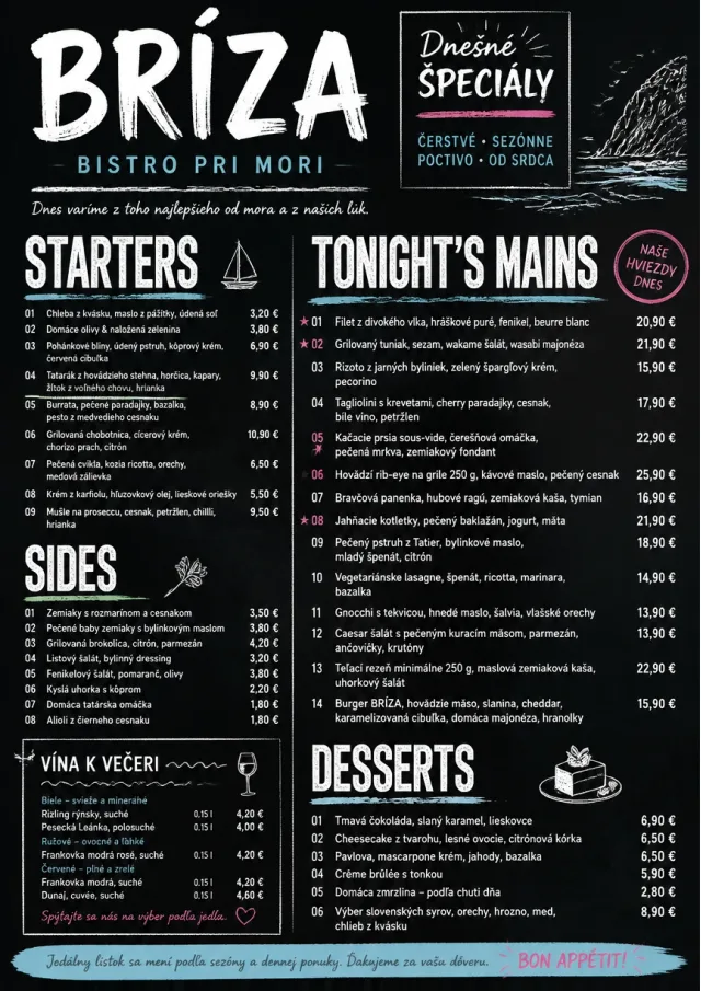 Chef Bistro Specials dinner-menu menu template preview