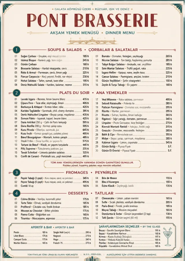 Brasserie Dinner dinner-menu menu template preview