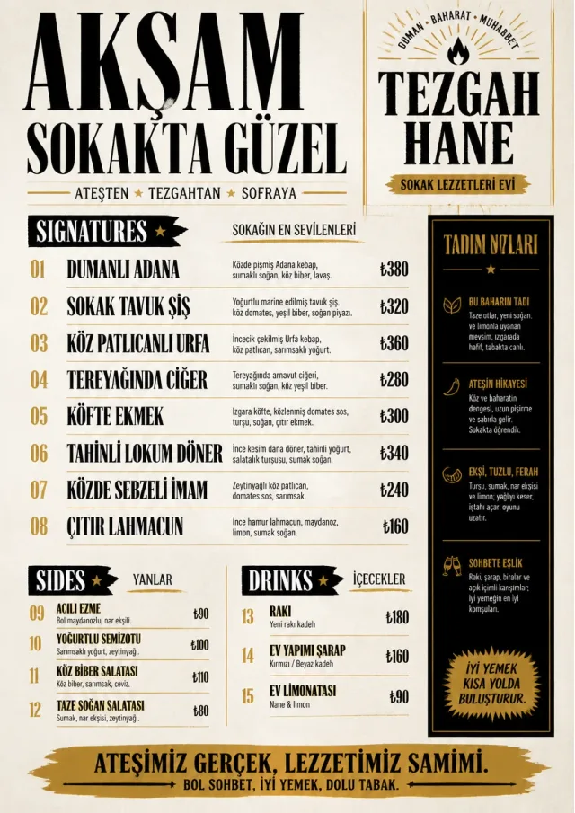 Street Stall Flyer dinner-menu menu template preview