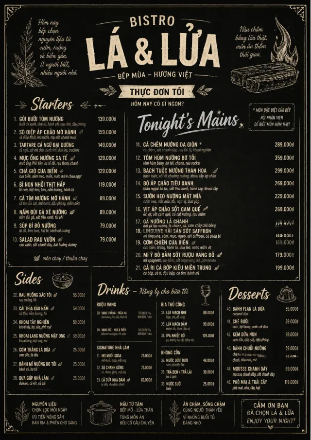 Chef Bistro Specials dinner-menu menu template preview
