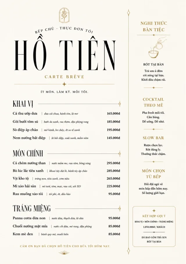 Chef Carte Brève dinner-menu menu template preview