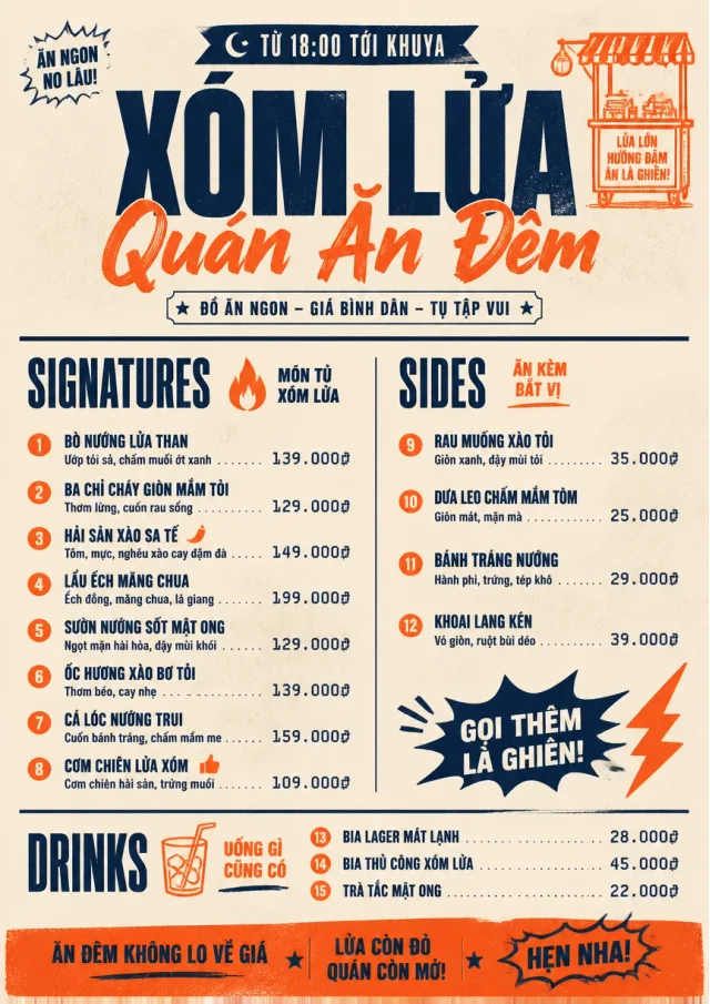 Street Stall Flyer dinner-menu menu template preview