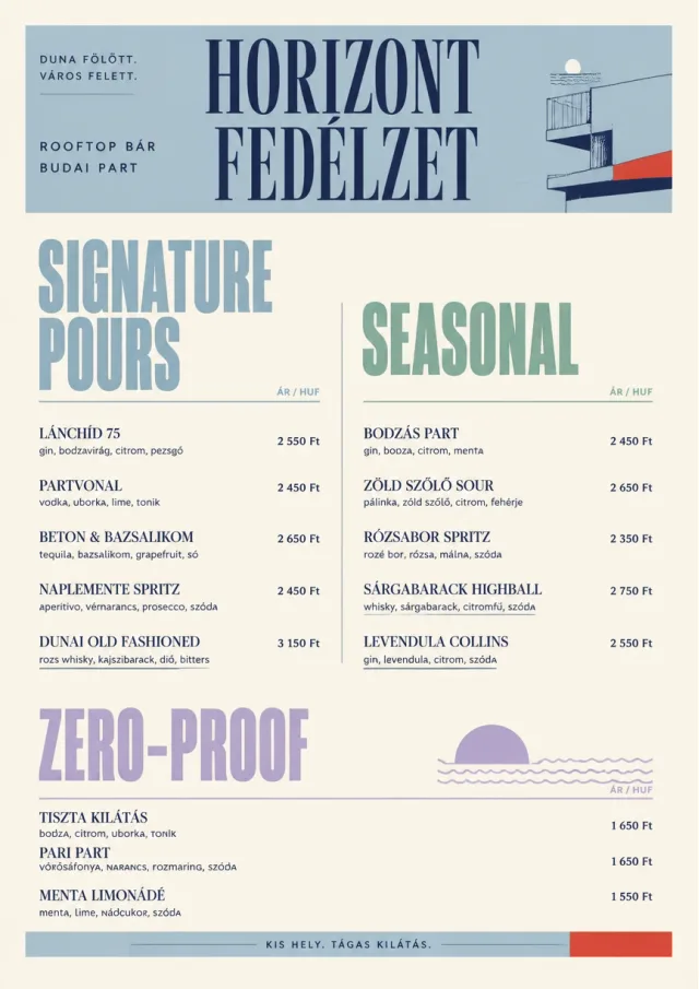 Boutique Pour Card drink-menu menu template preview
