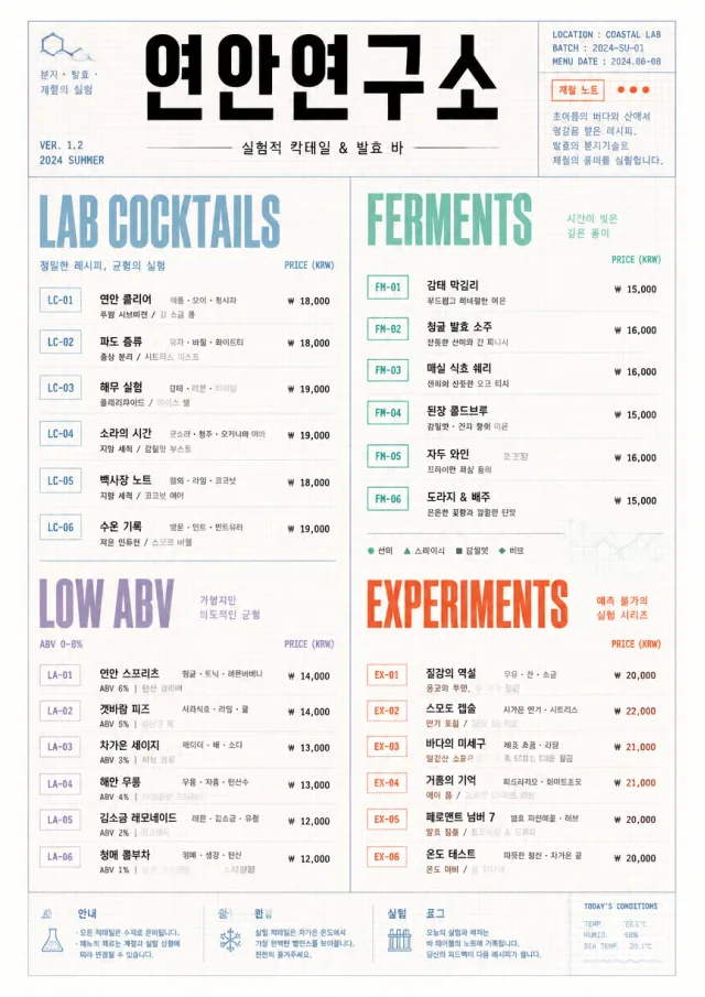 Molecular Lab drink-menu menu template preview
