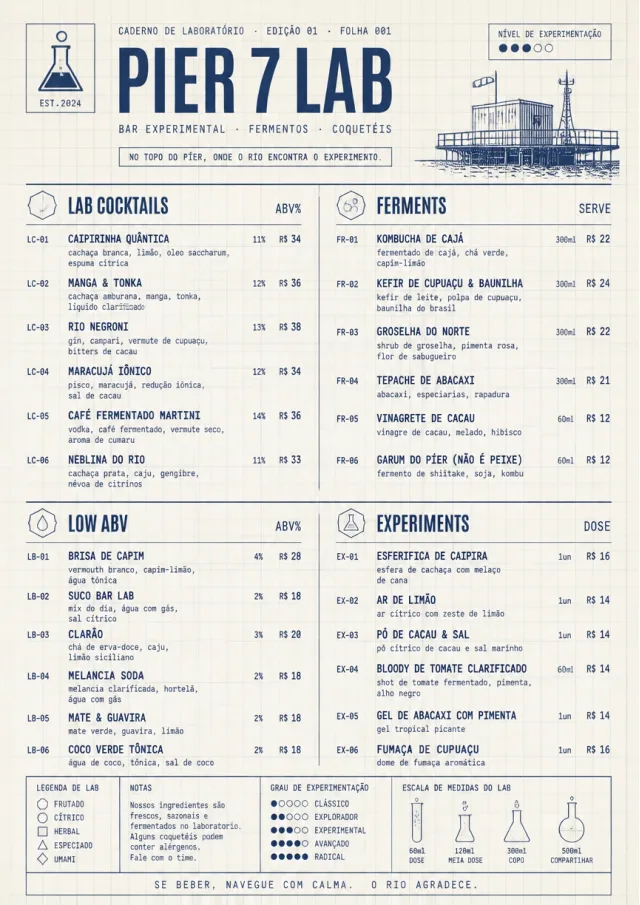 Molecular Lab drink-menu menu template preview