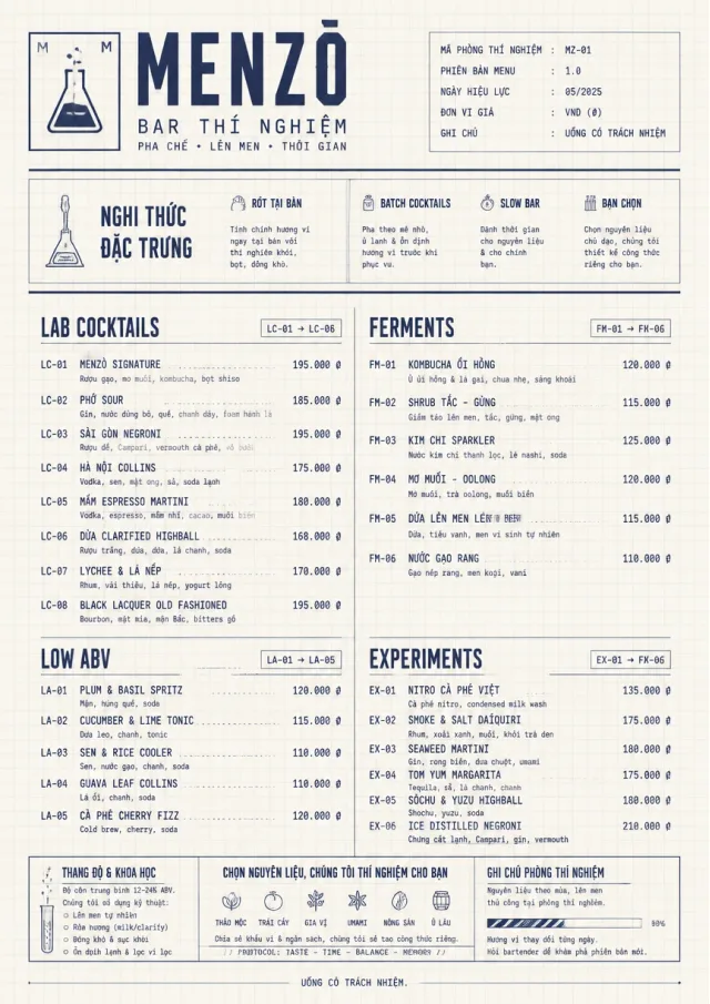 Molecular Lab drink-menu menu template preview