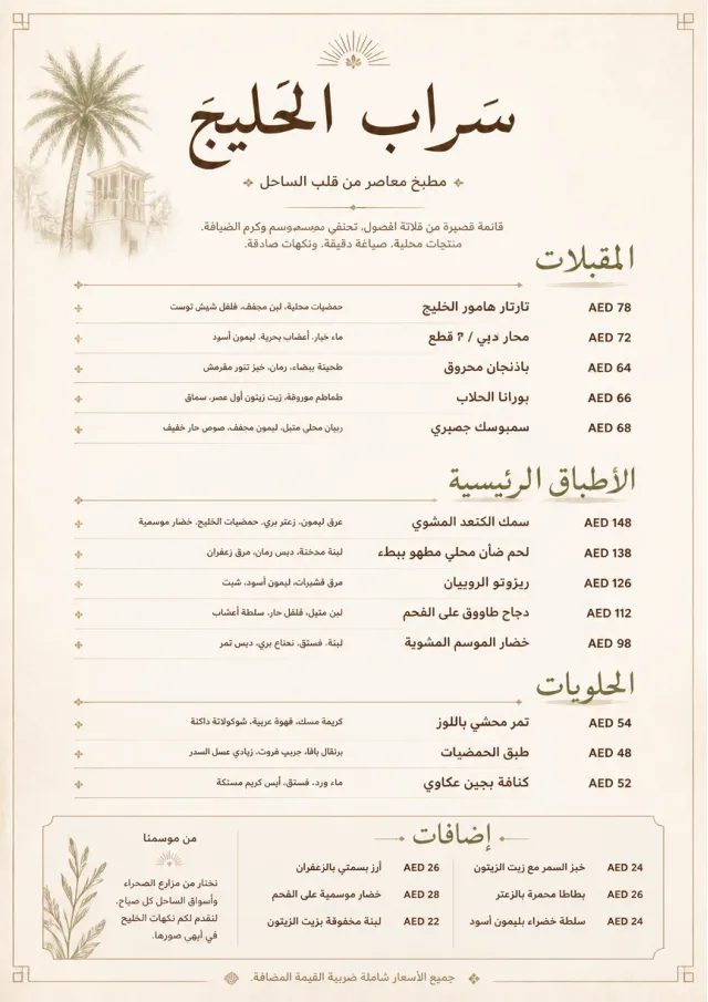 Chef Carte Brève fancy-menu menu template preview