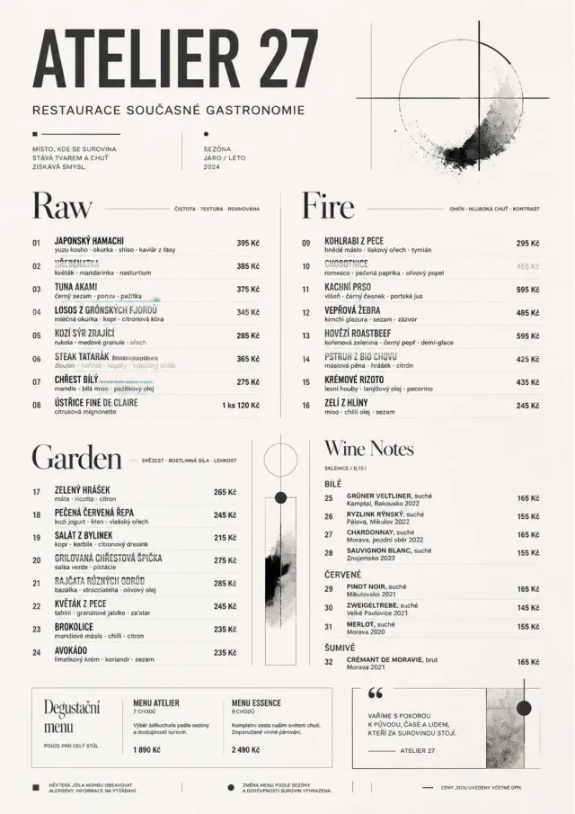 Modern Museum fancy-menu menu template preview