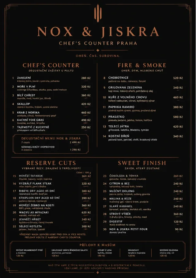 High-End Dark Mode fancy-menu menu template preview