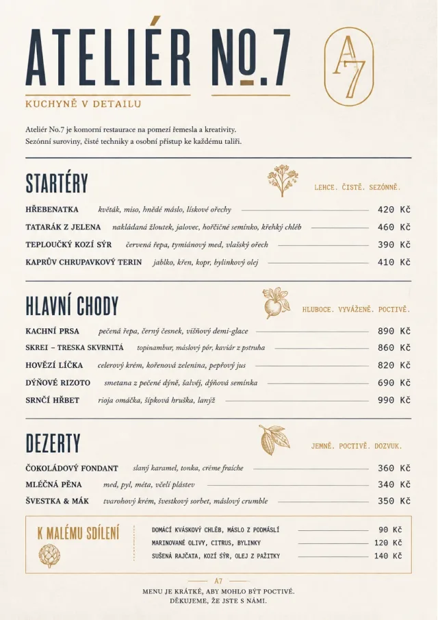 Chef Carte Brève fancy-menu menu template preview