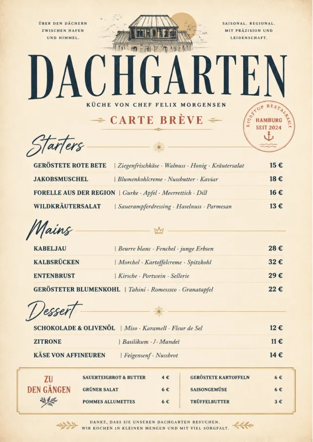 Chef Carte Brève fancy-menu menu template preview