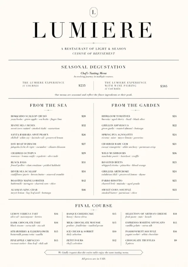 Michelin Elegant fancy-menu menu template preview