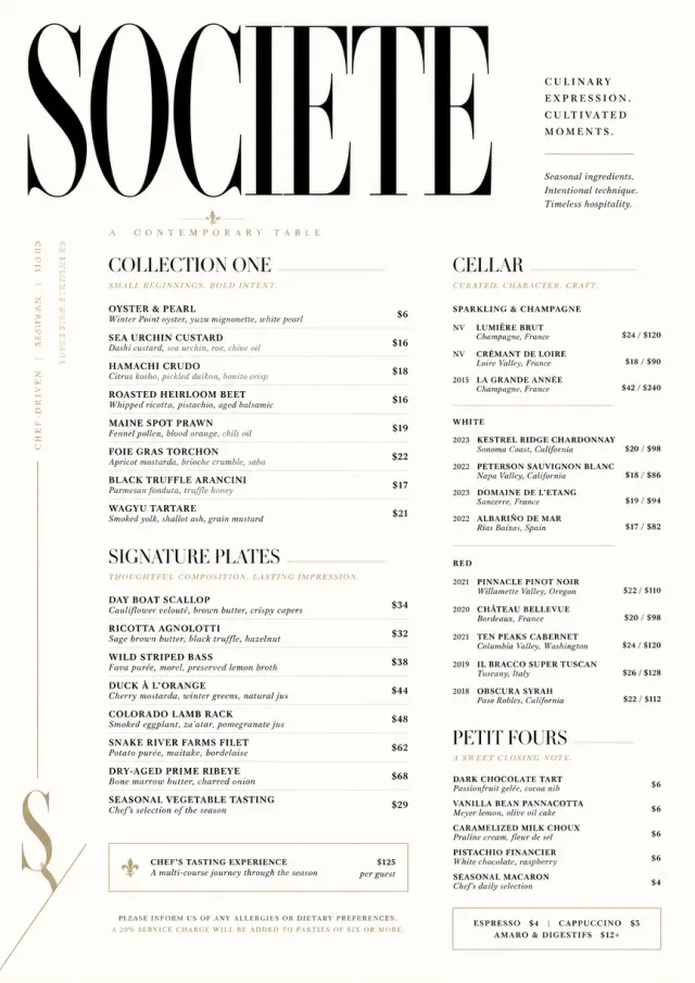 High-Fashion Magazine fancy-menu menu template preview