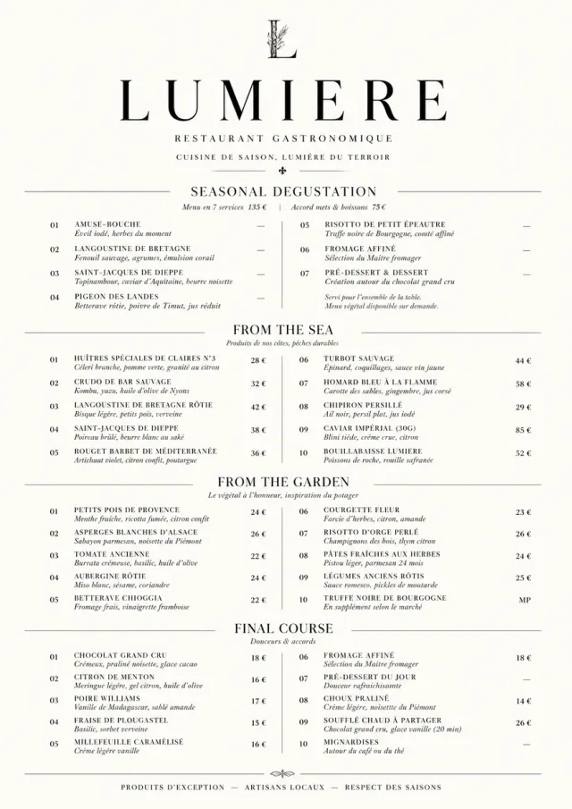 Michelin Elegant fancy-menu menu template preview