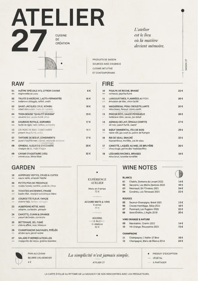 Modern Museum fancy-menu menu template preview
