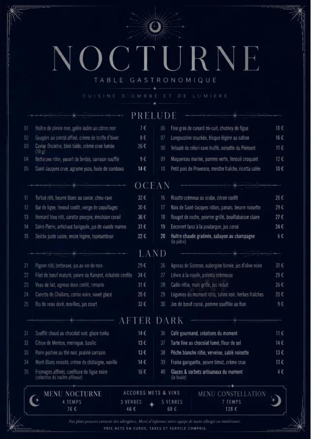 Midnight Velvet fancy-menu menu template preview