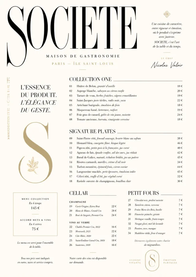 High-Fashion Magazine fancy-menu menu template preview