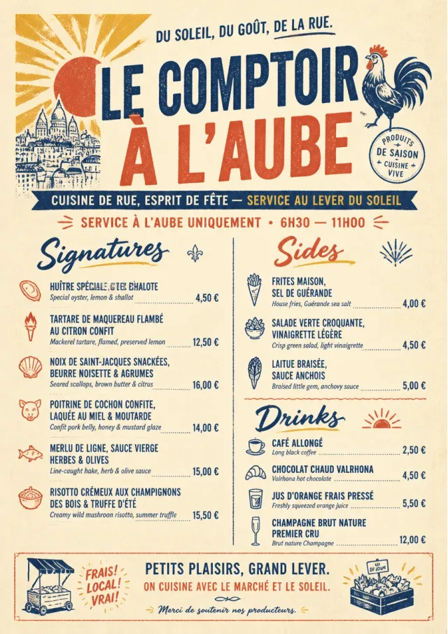 Street Stall Flyer fancy-menu menu template preview