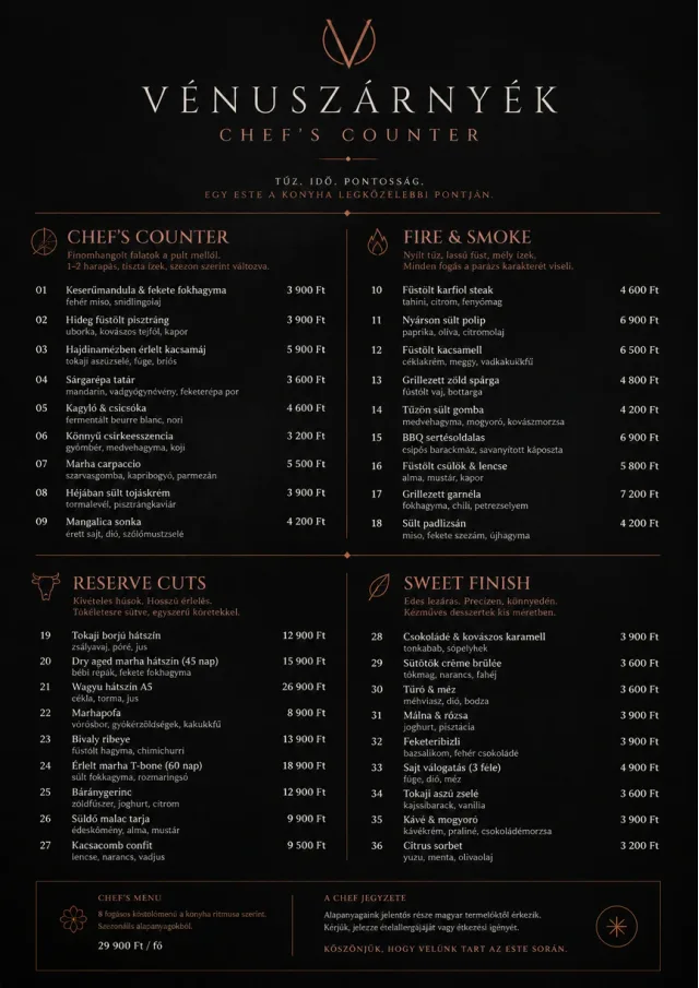 High-End Dark Mode fancy-menu menu template preview