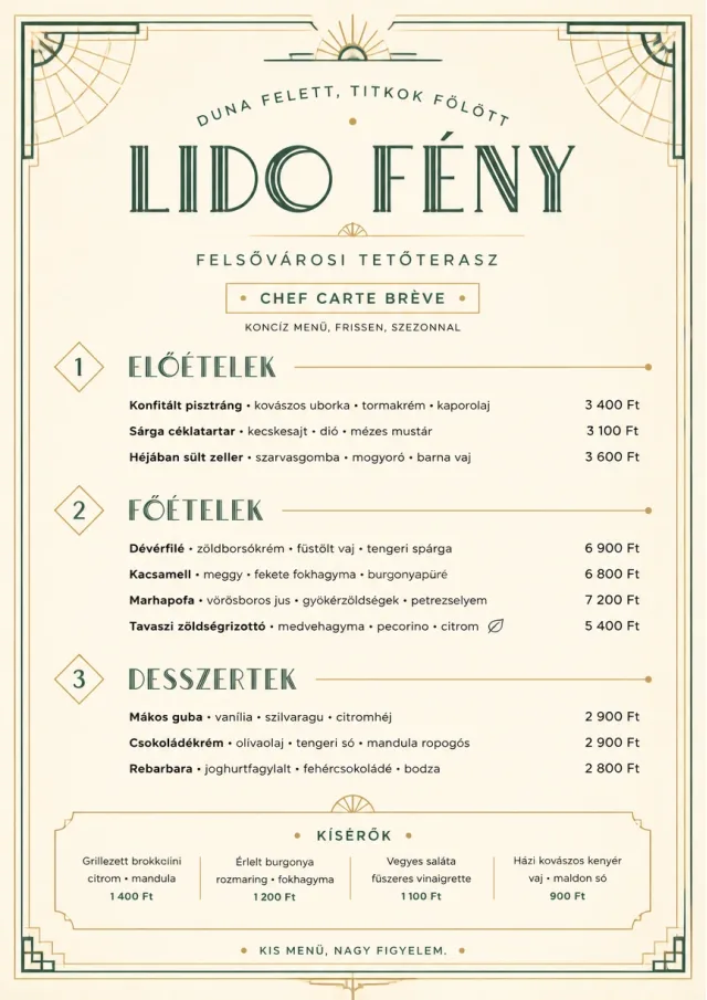 Chef Carte Brève fancy-menu menu template preview